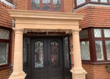 Visually striking stone portico porch designs and built in the uk by malling masonry add style & value. Creating a wow factor, beautify your home and makes for an excellent staging space